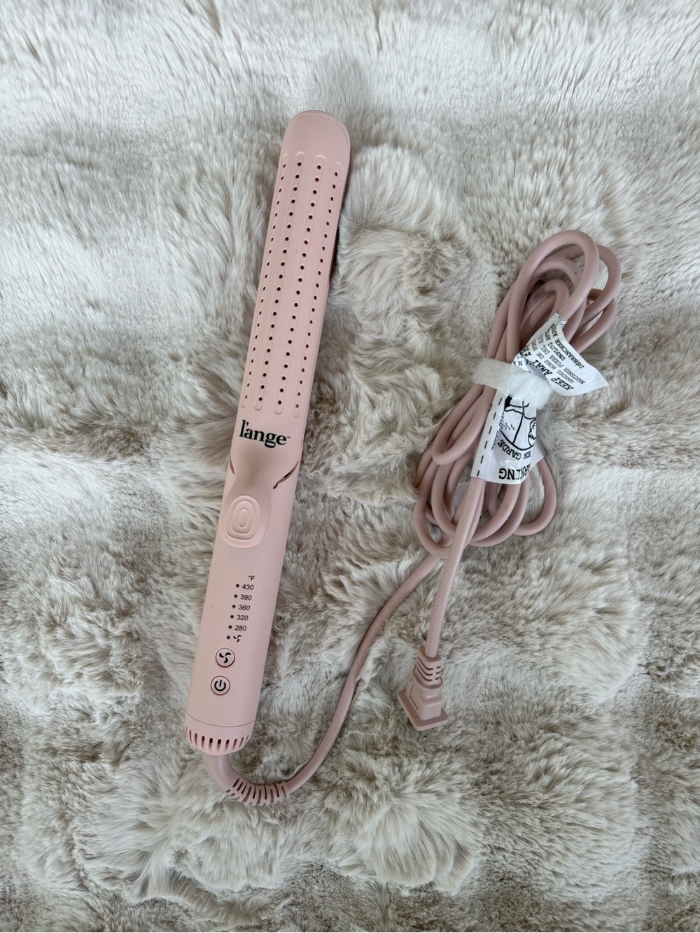 L’ange Le Duo Blush Pink Airflow Hair Straightener/Curling iron
